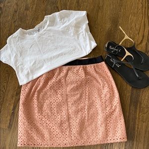 Light Pink Eyelet Skirt